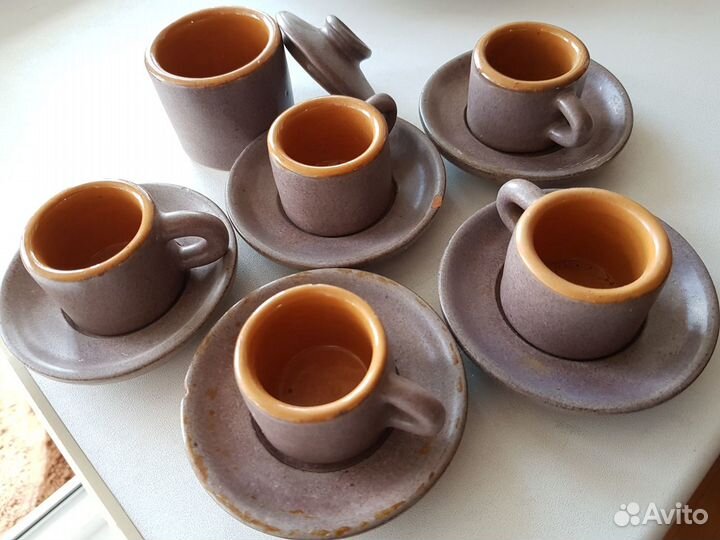 Сервиз кофейный СССР глина