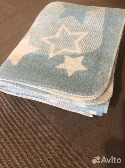 Одеяло детское шерстяное 112х100см