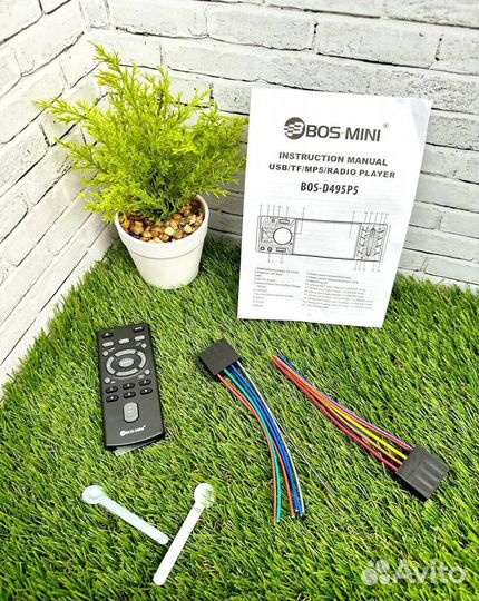 Магнитола 1 din с экраном bos mini арт604