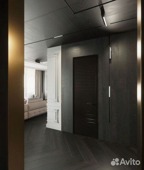 Межкомнатные скрытые двери с отделкой