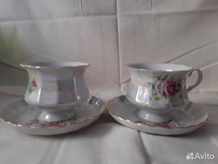 Чашка с блюдцем, 2 пары, Коростень