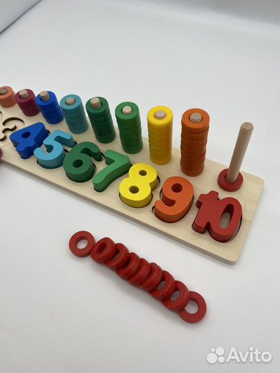 Логарифмическая доска сортер с цифрами