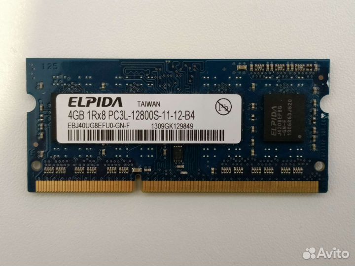 Оперативная память Elpida sodimm ddr3 4GB