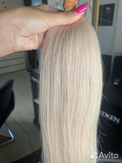 Волосы для наращивания 70 см блонд