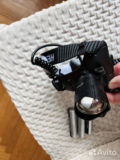 Сверхъяркий налобный фонарь 1км 