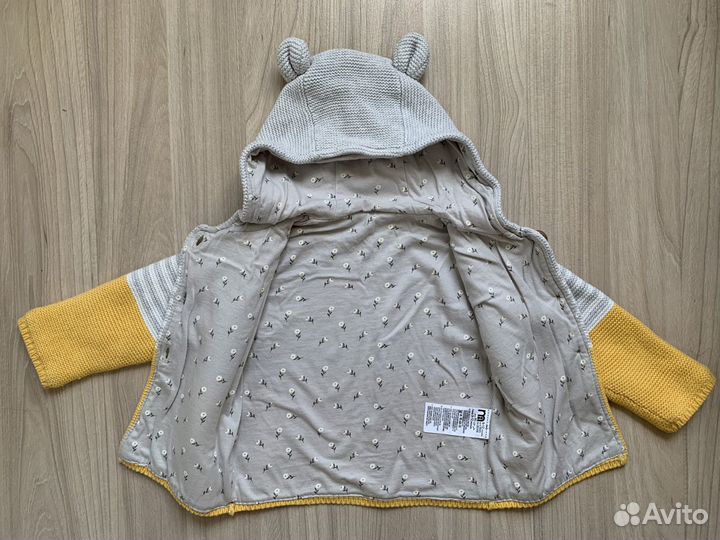 Джинсовый комбинезон mothercare 80 и кофта вязаная