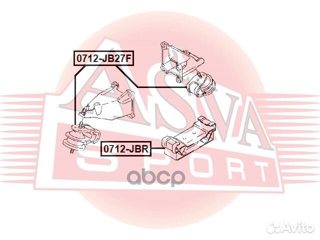Опора двигателя 0712jb27f asva