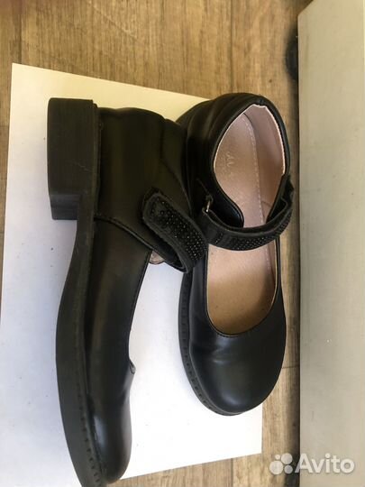 Туфли школьные для девочки кожаные, р. 35