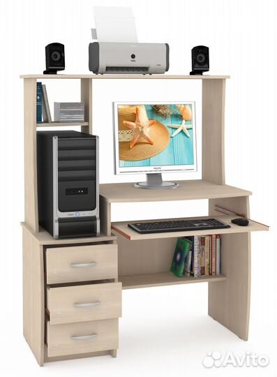 Компьютерный стол Комфорт 5 ск дуб паллада