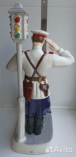 47 см 33 см Фарфор статуэтка Дядя Степа милиционер
