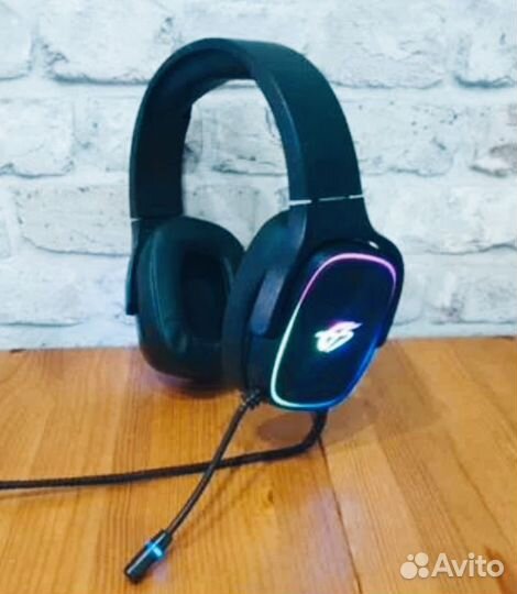 Наушники игровые с микрофоном и RGB подсветкой