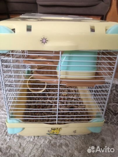 Клетка для джунгарских хомяков в 2 этажа