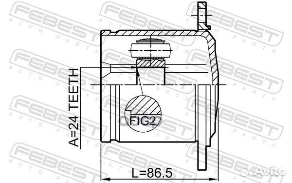 Шрус внутренний 24X104 1711Q5LH Febest