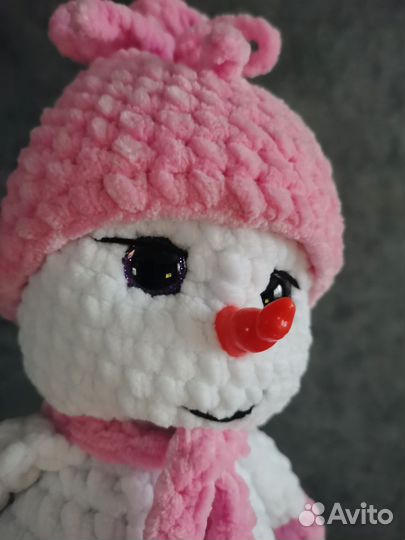 Вязаная игрушка, Снеговичок, ручная работа