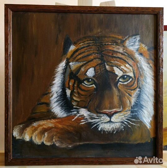 Картина маслом Тигр