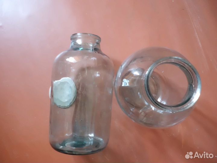 Винтажные стеклянные толстостенные банки 4,4 литра