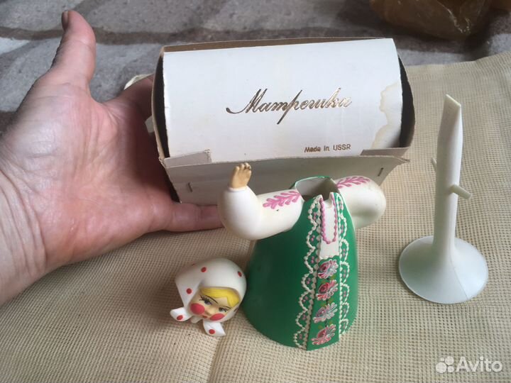 Кукла качалка пластик матрёшка СССР