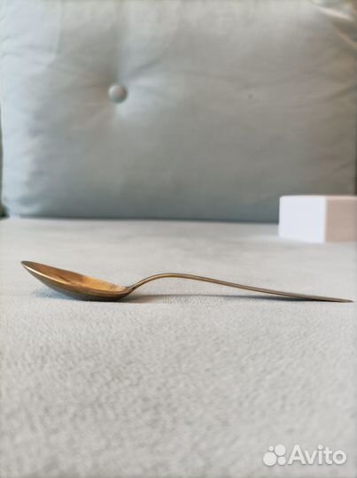 Серебряная ложка 875 проба с чернением и позолотой