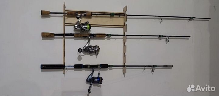 Подставка для удочек на стену. Для рыбалки