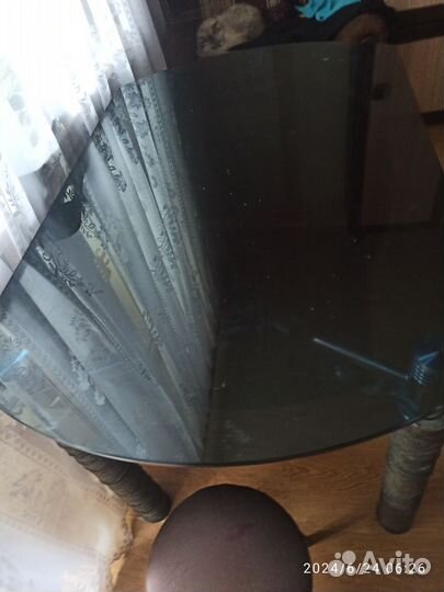 Кухонный стол бу стекло