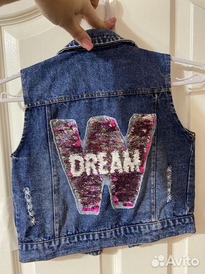 Джинсовая жилетка 104-110