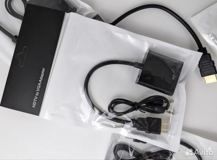 Переходник конвертер hdmi VGA с аудио кабелем