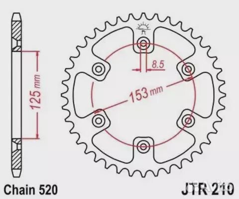 Звезда ведомая JTR210 42