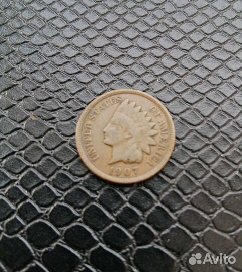 США 1 цент 1907 г. Индеец