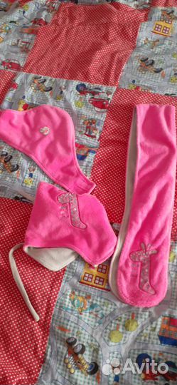 Шапка шарф и манишка deux par deux. 46-48