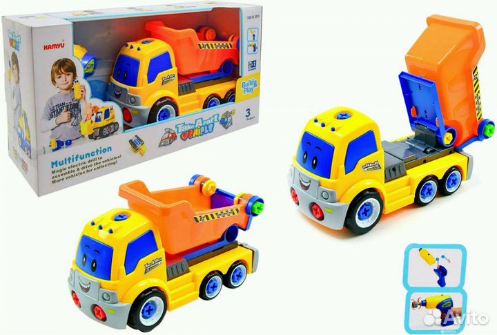 Грузовик с электрическим шуруповертом, новый