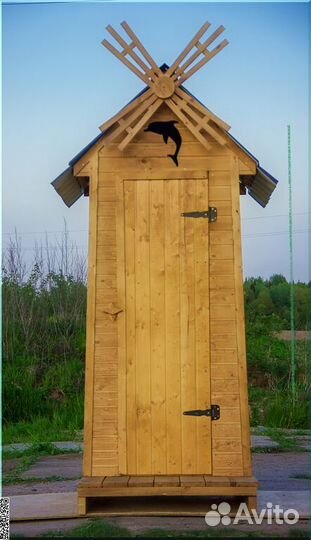 Дачный туалет деревянный HAT120