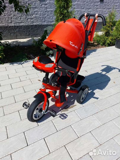 Велосипед детский 3х колёсный с ручкой для родител