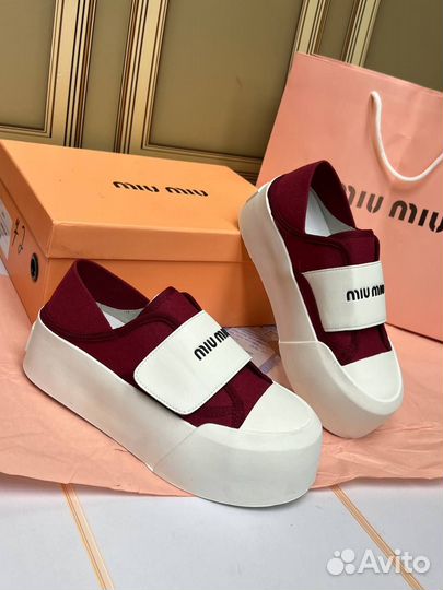 Кроссовки/ Кеды На Платформе Miu Miu Размеры 36-40