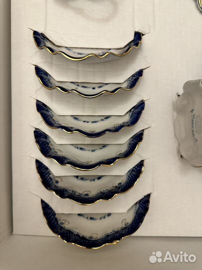 Чайный сервиз Гжель на 6 персон авторский новый