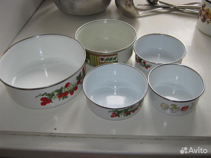 Посуда СССР дуршлаг, миски, половники