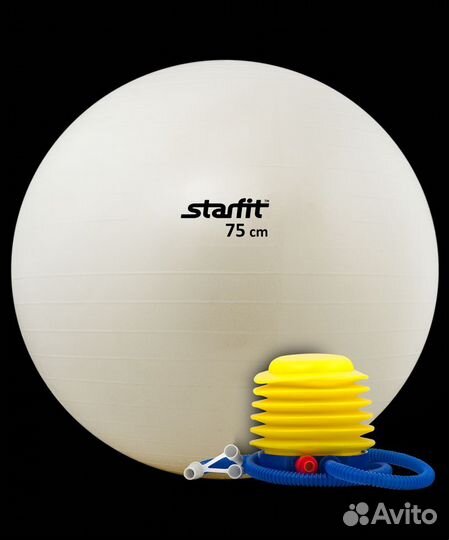 Мяч гимнастический starfit GB-102 75 см, с насосом