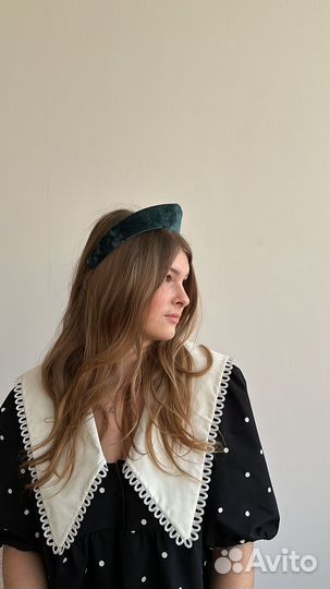 Кокошник русский народный зеленый