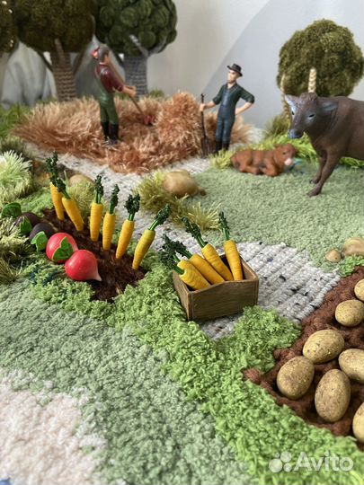 Вязаная ферма. Развивающий коврик