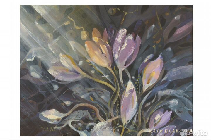 Картина в рамке, акрил 