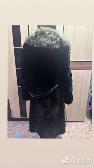 Шуба мутоновая + соболь
