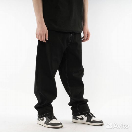 Джинсы черные широкие мужские