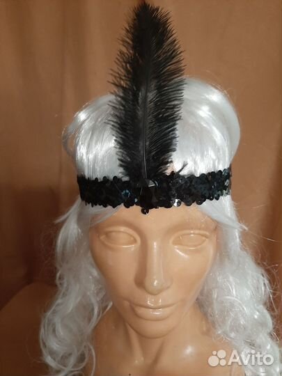 Повязка на голову с пером