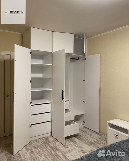 Шкаф распашной с фрезеровкой