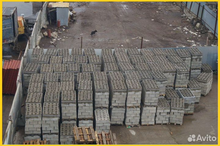 Керамзитобетонный блок полнотелый