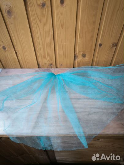 Зелёная фата на девичник короткая