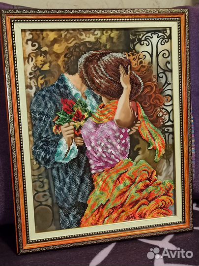 Картина вышивка (чешский бисер) «Тайное свидание»