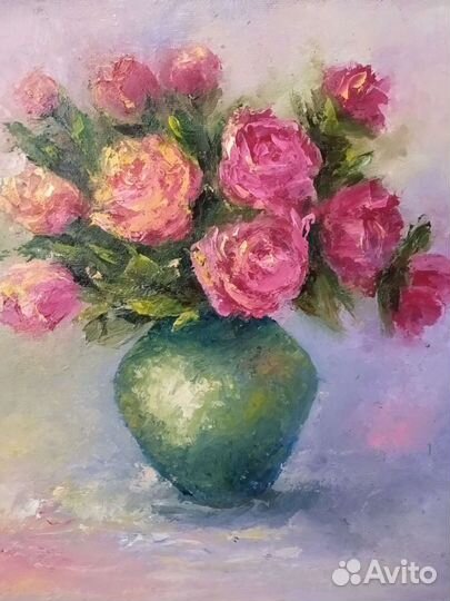 Картина маслом Розы
