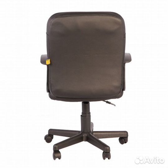 Кресло руководителя Чип кожзам черный (ультра)