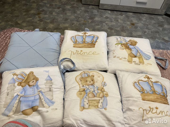 Бортики подушки в детскую кроватку