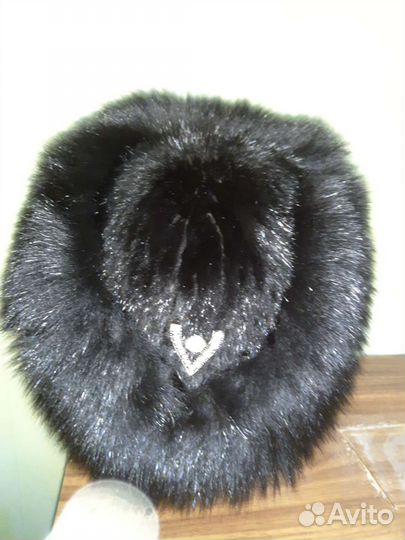 Шапка норковая женская черная